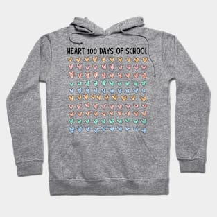 Glitter Heart 100 Days Of School Hoodie